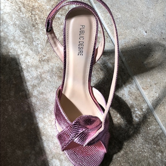 Eclectic pink heels by Public Desire. Worn Once. - Picture 1 of 4